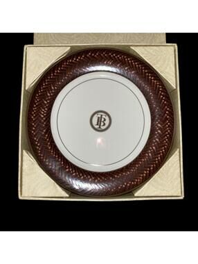 Tommy Bahama Decorative Plate with Woven Pattern Border